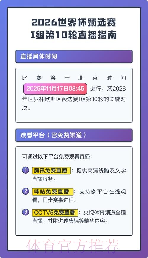2026年世界杯全程直播平台推荐与指南 2026年世界杯全程直播平台推荐与指南